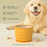 Silicone Slow Feeder Dog Bowl - Green 11.9*11.9* Anti Gulp Pet