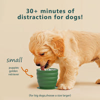 Silicone Slow Feeder Dog Bowl - Green 11.9*11.9* Anti Gulp Pet