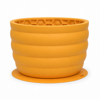 Silicone Slow Feeder Dog Bowl - Yellow 11.9*11.9* Anti-Gulp