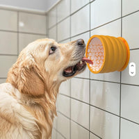 Silicone Slow Feeder Dog Bowl - Yellow 11.9*11.9* Anti-Gulp