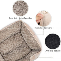 Small & Medium Pet Bed - Washable Rectangle Dog Bed