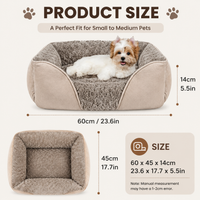 Small & Medium Pet Bed - Washable Rectangle Dog Bed