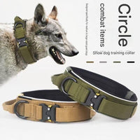Tactical Dog Collar - Wide Padded Nylon Collar with Quick