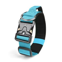 Tactical Dog Collar - Wide Padded Nylon Collar with Quick