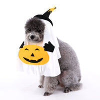 Halloween Pumpkin Ghost Dog Costume - Polyester Pet Fancy