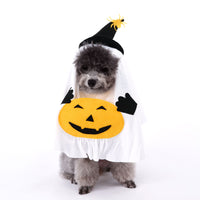 Halloween Pumpkin Ghost Dog Costume - Polyester Pet Fancy